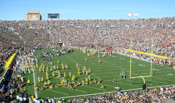 Notre Dame selling off sod from football stadium