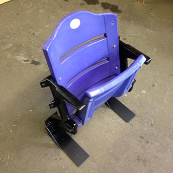 Purple riser-mount on floor stands