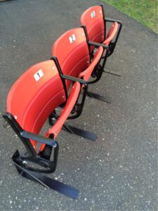 Red 404 Style Plastic Stadium Seats American Seating