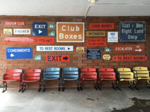 Wooden Signs and Seats